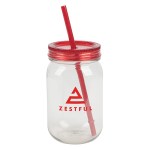 Bootlegger II 27 oz. RPET Mason Jar Tumbler - Red Bootlegger II 27 oz. RPET Mason Jar Tumbler - Red