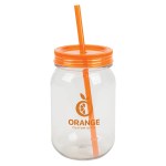 Bootlegger II 27 oz. RPET Mason Jar Tumbler - Orange Bootlegger II 27 oz. RPET Mason Jar Tumbler - Orange
