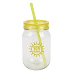 Bootlegger II 27 oz. RPET Mason Jar Tumbler - Yellow Bootlegger II 27 oz. RPET Mason Jar Tumbler - Yellow