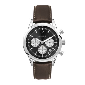 Wc3055 34mm Steel Silver Case, Chronograph Mvmt, Black Dial, Dte Display, Leather Strap, Flat Minera 1 Wc3055 34mm Steel Silver Case, Chronograph Mvmt, Black Dial, Dte Display, Leather Strap, Flat Minera 1