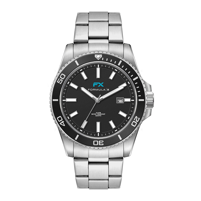 Wc5264 42.5mm Steel Silver Case, 3 Hand Mvmt, Black Dial, Dte Display, Bk Rotating Bezel, Silver Bra 1 Wc5264 42.5mm Steel Silver Case, 3 Hand Mvmt, Black Dial, Dte Display, Bk Rotating Bezel, Silver Bra 1