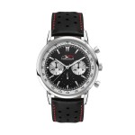 Wc5594 42mm Metal Silver Case, Chronograph Mvmt, Black Dial, Leather Strap, Flat Mineral Crystal, 3 1 Wc5594 42mm Metal Silver Case, Chronograph Mvmt, Black Dial, Leather Strap, Flat Mineral Crystal, 3 1