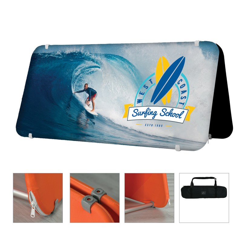 DisplaySplash A-Frame Fabric Floor Sign - 78" W x 37" H 1 DisplaySplash A-Frame Fabric Floor Sign - 78" W x 37" H 1