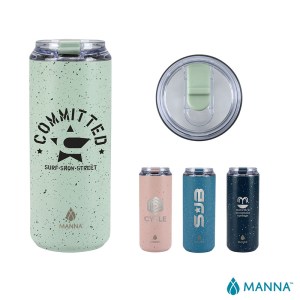 Manna Tall Boy 18 oz. Double Wall Stainless Steel Tumbler w/ Speckled Finish 1 Manna Tall Boy 18 oz. Double Wall Stainless Steel Tumbler w/ Speckled Finish 1
