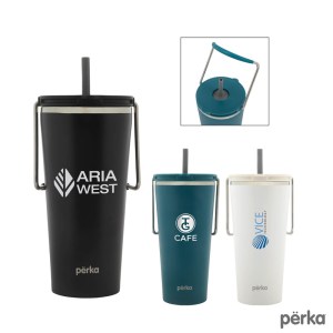 Perka Gibson 20 oz. Double Wall Recycled Stainless Steel Travel Mug 1 Perka Gibson 20 oz. Double Wall Recycled Stainless Steel Travel Mug 1