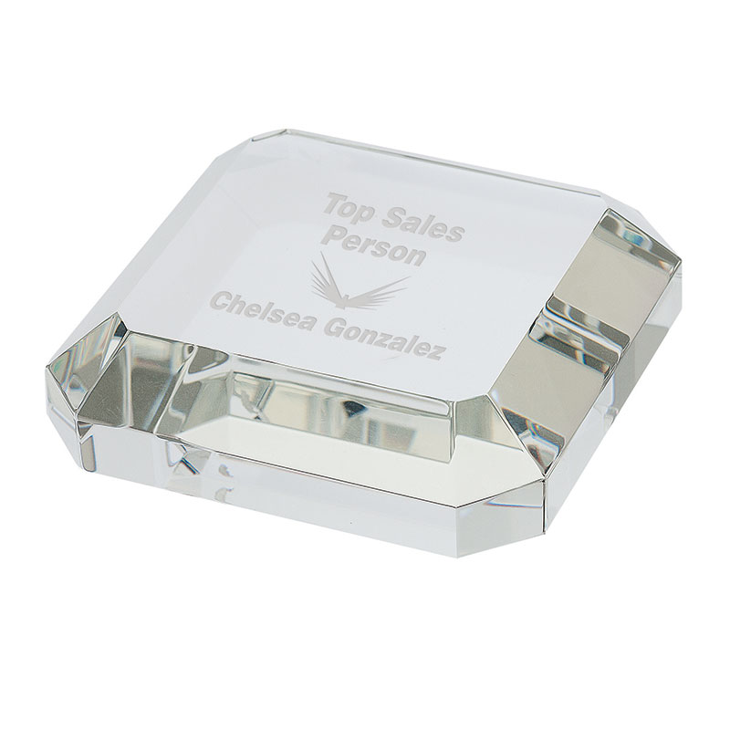 Taranto Square Crystal Paperweight 1 Taranto Square Crystal Paperweight 1