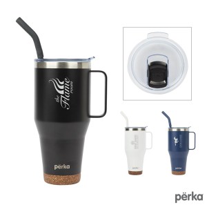 Perka Hartford 40 oz. Double Wall, Stainless Steel Travel Mug 1 Perka Hartford 40 oz. Double Wall, Stainless Steel Travel Mug 1