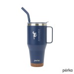 Perka Hartford 40 oz. Double Wall, Stainless Steel Travel Mug - White Perka Hartford 40 oz. Double Wall, Stainless Steel Travel Mug - White