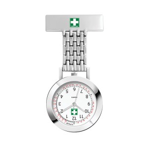 Wc8217 33mm Metal Silver Case, Nurse Watch, 3 Hand Mvmt, Rectangular Metal Clip 1 Wc8217 33mm Metal Silver Case, Nurse Watch, 3 Hand Mvmt, Rectangular Metal Clip 1