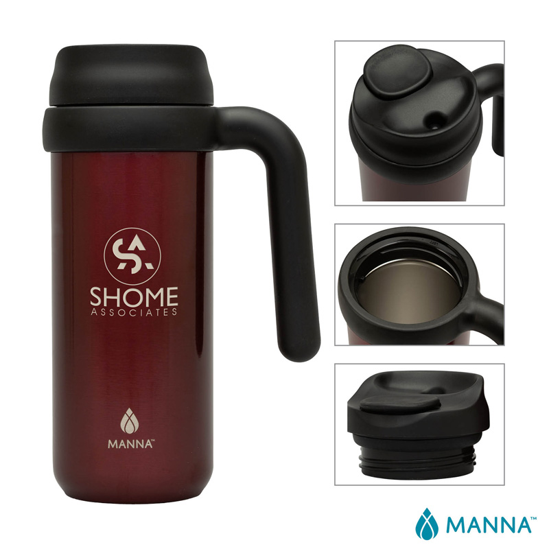 Manna 16 oz. Mocha Stainless Steel Mug 1 Manna 16 oz. Mocha Stainless Steel Mug 1