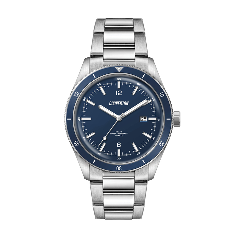 Wc6692 41mm Steel Silver Case, 3 Hand Mvmt, Blue Dial, Dte Display, Bl Rotating Bezel, Silver Bracel 1 Wc6692 41mm Steel Silver Case, 3 Hand Mvmt, Blue Dial, Dte Display, Bl Rotating Bezel, Silver Bracel 1