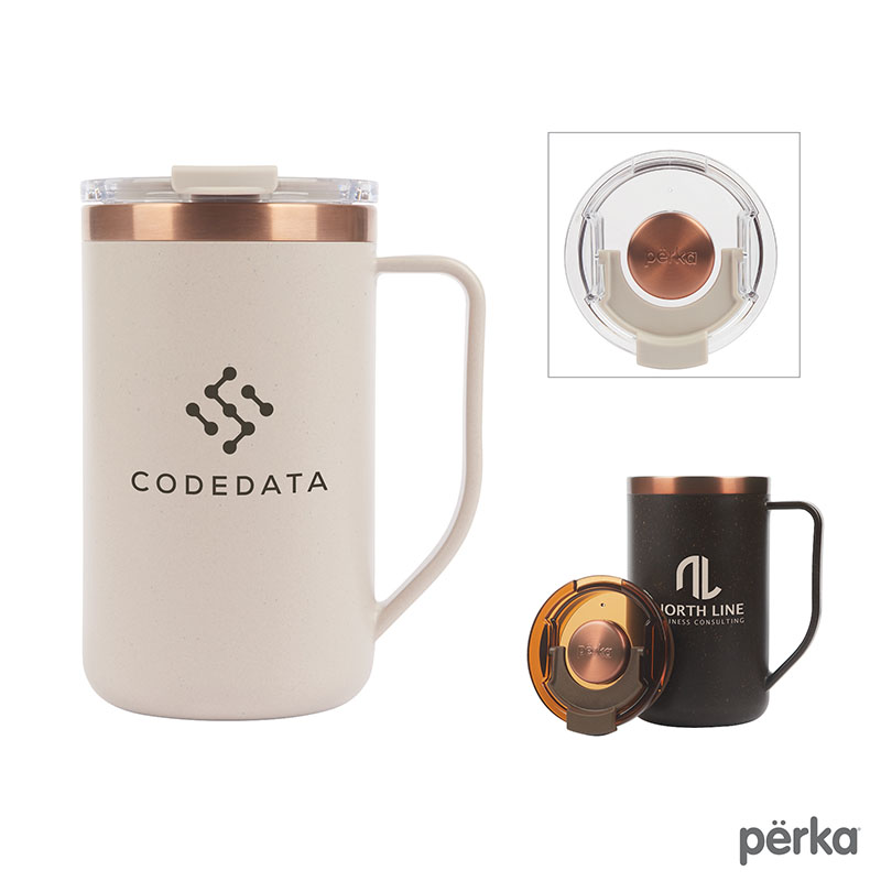 Perka Guji 15 oz. Recycled Steel and Coffee Grounds Mug 1