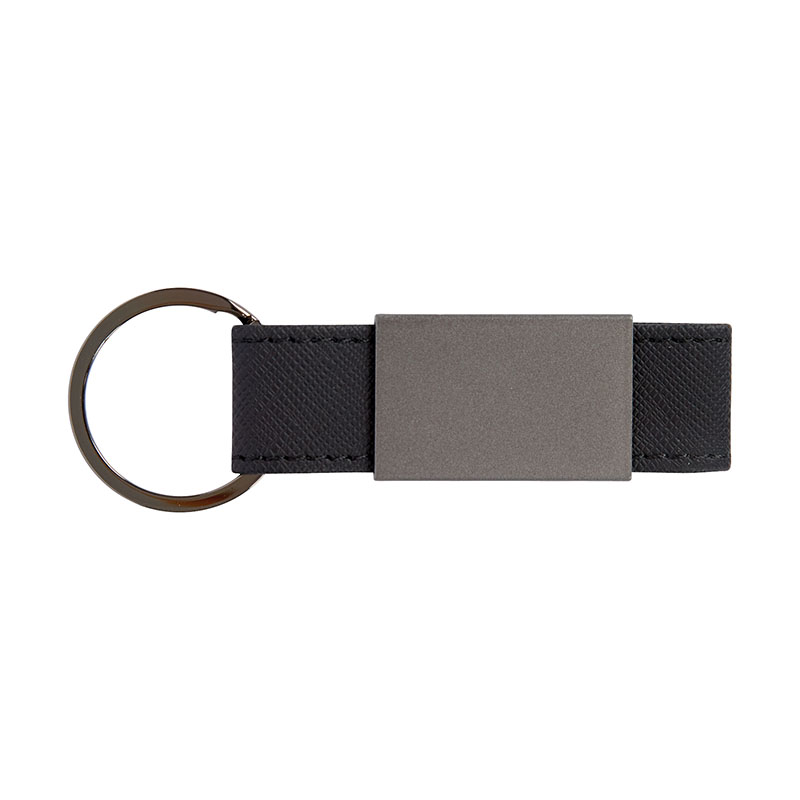 Boyd Aluminum & Leatherette Keyring 1