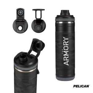 Pelican Pacific Chug 26 oz. Recycled Double Wall Stainless Steel Black Camo Water Bottle 1 Pelican Pacific Chug 26 oz. Recycled Double Wall Stainless Steel Black Camo Water Bottle 1