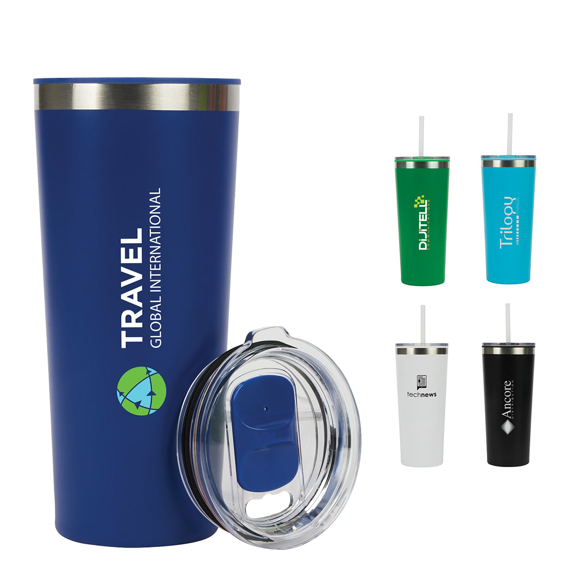 Bergen 24 oz. Steel/100% Recycled PP Liner Travel Tumbler 1