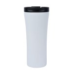 Conrad 16 oz. Double Wall Steel Vacuum Travel Tumbler - White Conrad 16 oz. Double Wall Steel Vacuum Travel Tumbler - White
