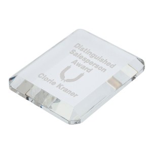 Prato Rectangle Crystal Paperweight 1 Prato Rectangle Crystal Paperweight 1