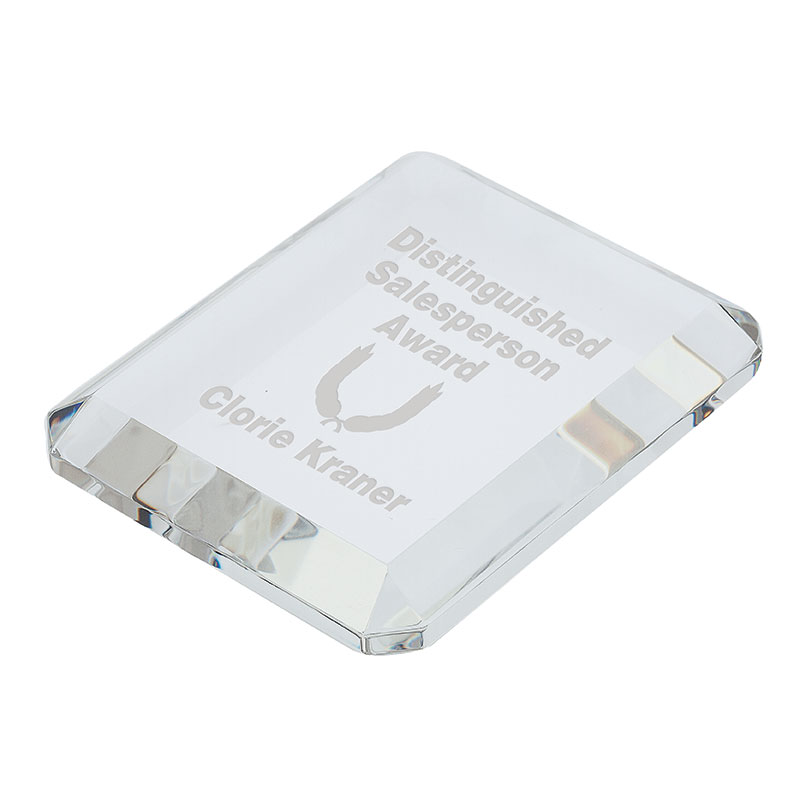 Prato Rectangle Crystal Paperweight 1 Prato Rectangle Crystal Paperweight 1