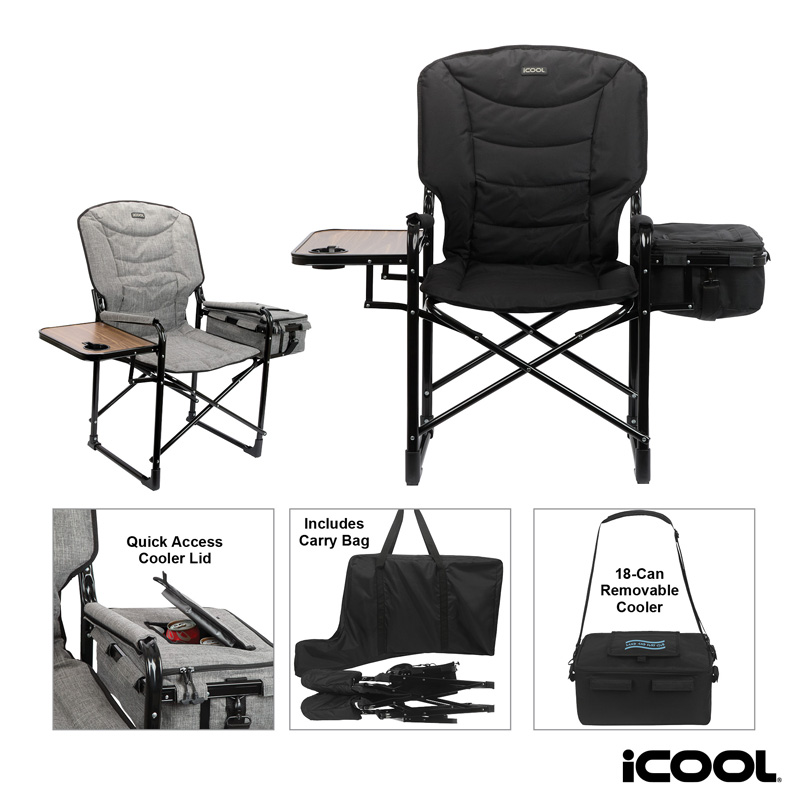 iCOOL Twin Peaks Deluxe Camping Chair With 18-Can Cooler 1