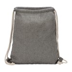 Huron Recycled Cotton Drawstring Tote - Grey Huron Recycled Cotton Drawstring Tote - Grey