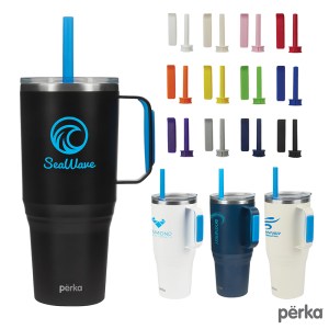 Perka Portofino 36 oz. Double Wall Recycled Stainless Steel Travel Mug 1 Perka Portofino 36 oz. Double Wall Recycled Stainless Steel Travel Mug 1