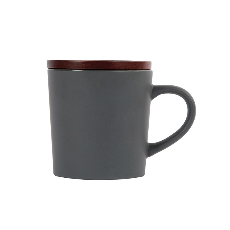 Copenhagen 16 oz. Ceramic Mug w/ Wood Lid 1