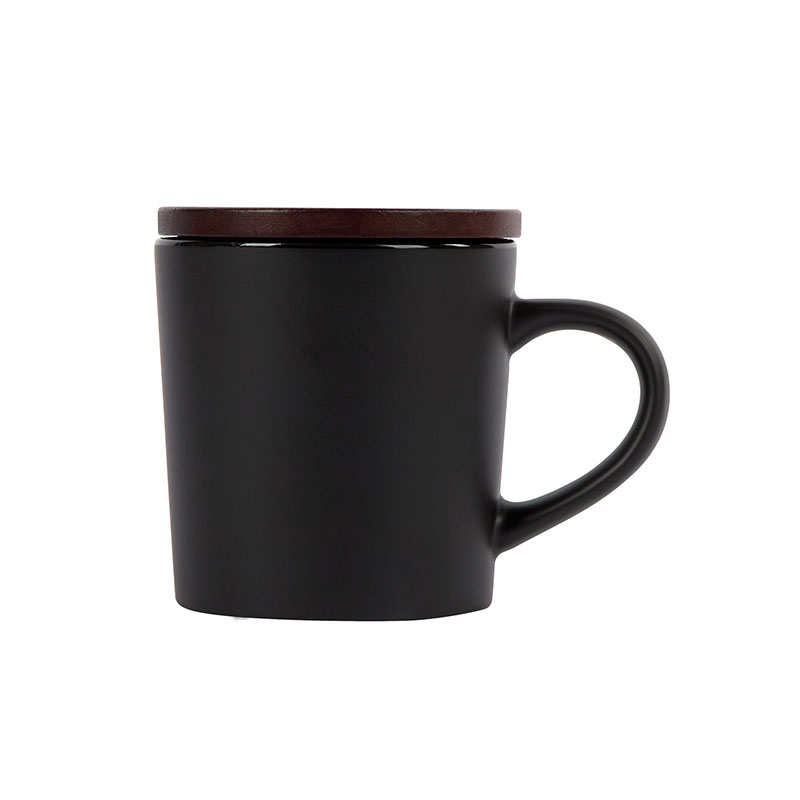 Copenhagen 16 oz. Ceramic Mug w/ Wood Lid 1