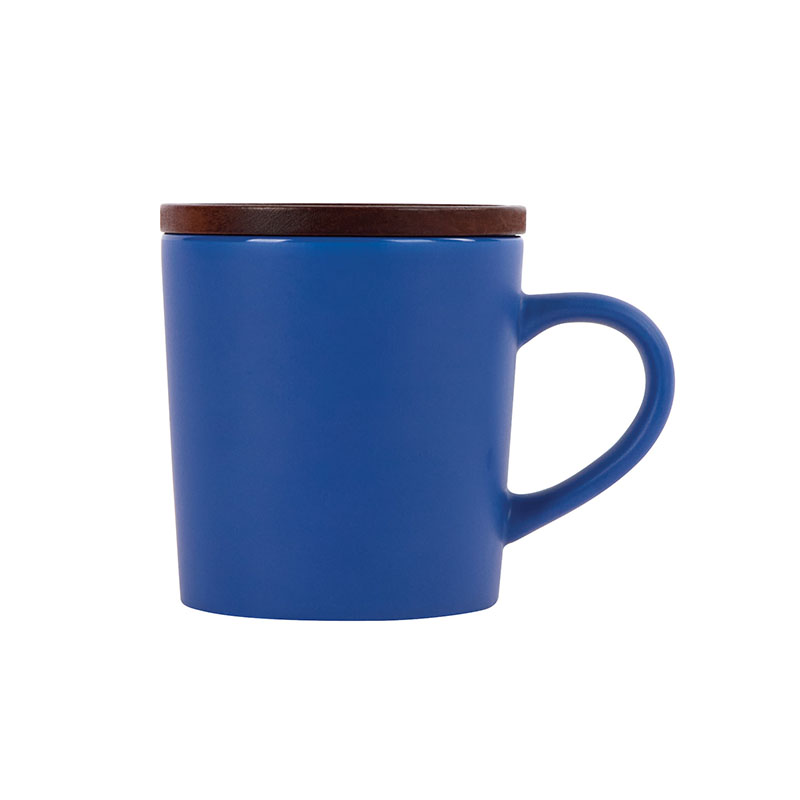 Copenhagen 16 oz. Ceramic Mug w/ Wood Lid 1