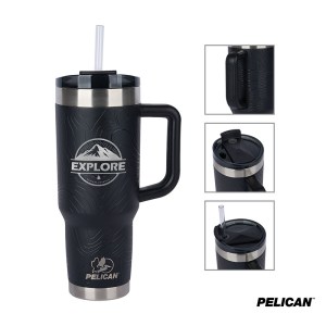 Pelican Porter 40 oz. Topographical Recycled Double Wall Stainless Steel Travel Tumbler 1 Pelican Porter 40 oz. Topographical Recycled Double Wall Stainless Steel Travel Tumbler 1