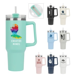 Riley 40 oz. Double Wall Stainless Steel Travel Mug 1 Riley 40 oz. Double Wall Stainless Steel Travel Mug 1