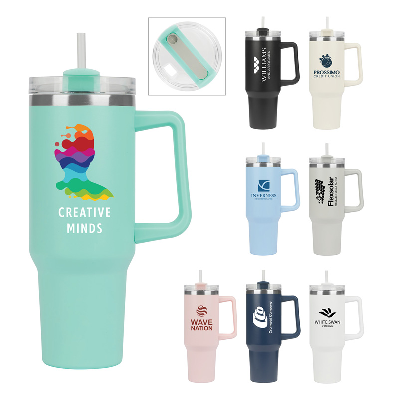 Riley 40 oz. Double Wall Stainless Steel Travel Mug 1 Riley 40 oz. Double Wall Stainless Steel Travel Mug 1