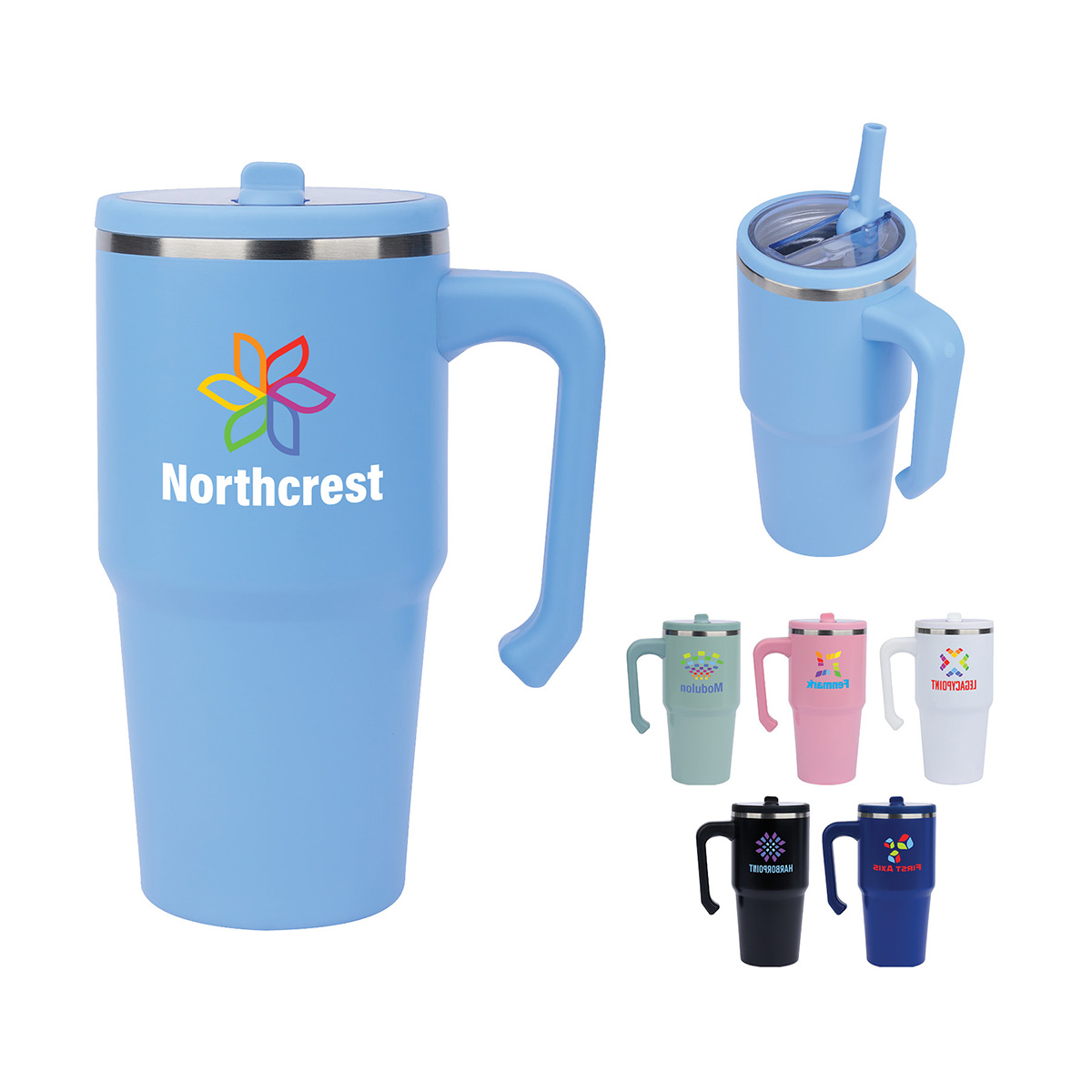 Nolan 20 oz. Double Wall Steel Vacuum Travel Mug 1
