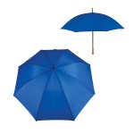 Hartselle 60" Golf Umbrella With Wood Handle - Blue Hartselle 60" Golf Umbrella With Wood Handle - Blue