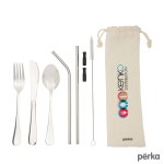 Perka Castellana 6-Piece Steel Straw & Utensil Set 2 Perka Castellana 6-Piece Steel Straw & Utensil Set 2
