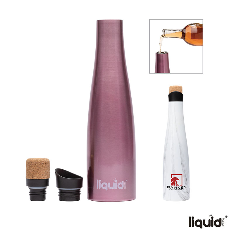 Liquid Fusion 25 oz. Vacuum Insulated Steel Wine Carafe / Bottle 1