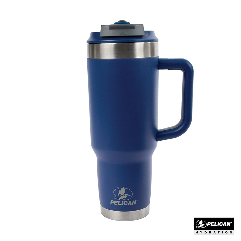 Pelican Porter Dual 40 oz. Dual Lid, Recycled Double Wall Stainless Steel Travel Tumbler 1
