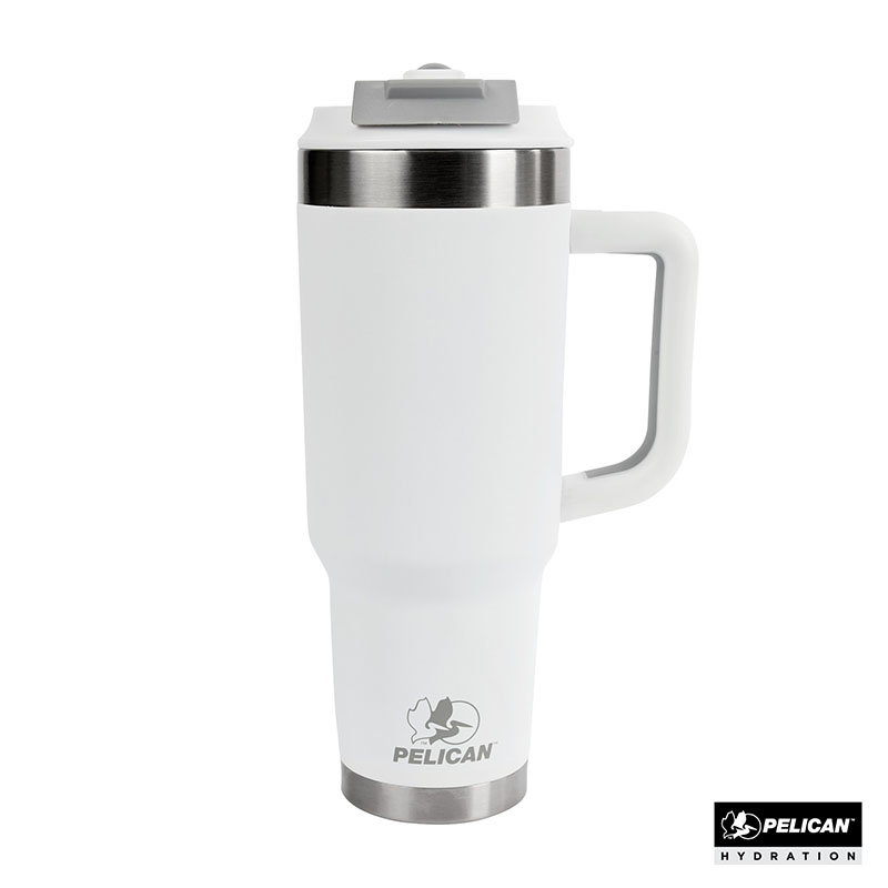 Pelican Porter Dual 40 oz. Dual Lid, Recycled Double Wall Stainless Steel Travel Tumbler 1