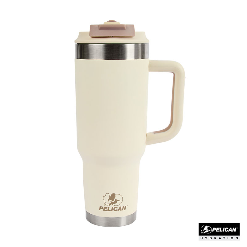 Pelican Porter Dual 40 oz. Dual Lid, Recycled Double Wall Stainless Steel Travel Tumbler 1