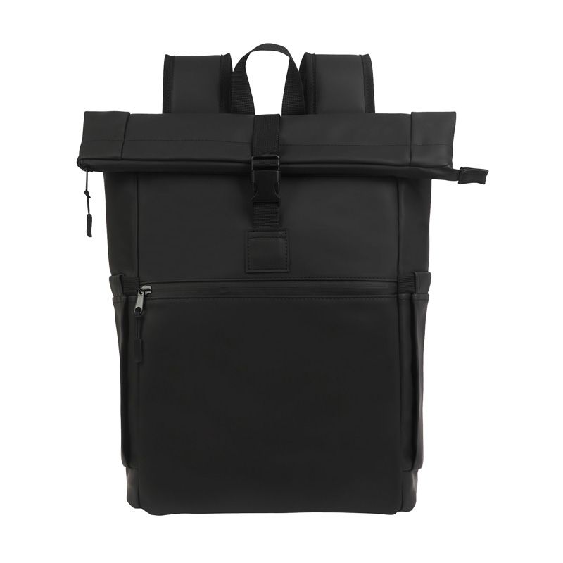 Casey PU Roll-Top Laptop Backpack 1