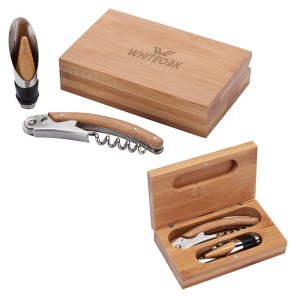 Bel Vino 2-Piece Bamboo Wine Set 1 Bel Vino 2-Piece Bamboo Wine Set 1