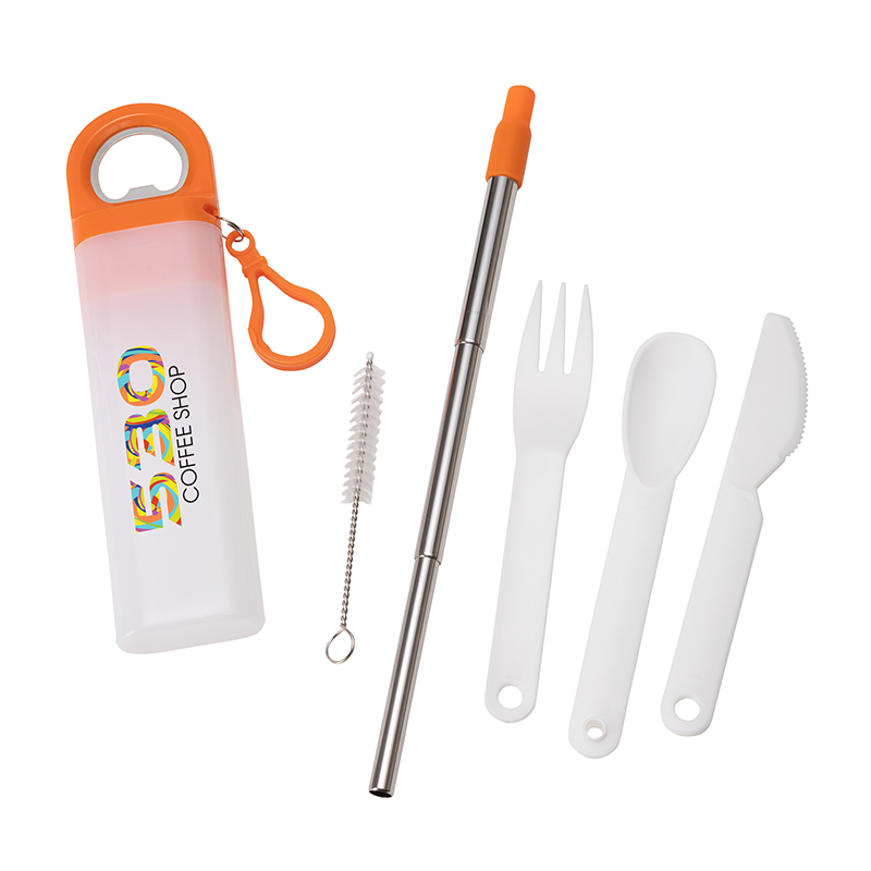Griffith 3-in-1 Metal Straw, Cutlery Set & Bottle Opener 1