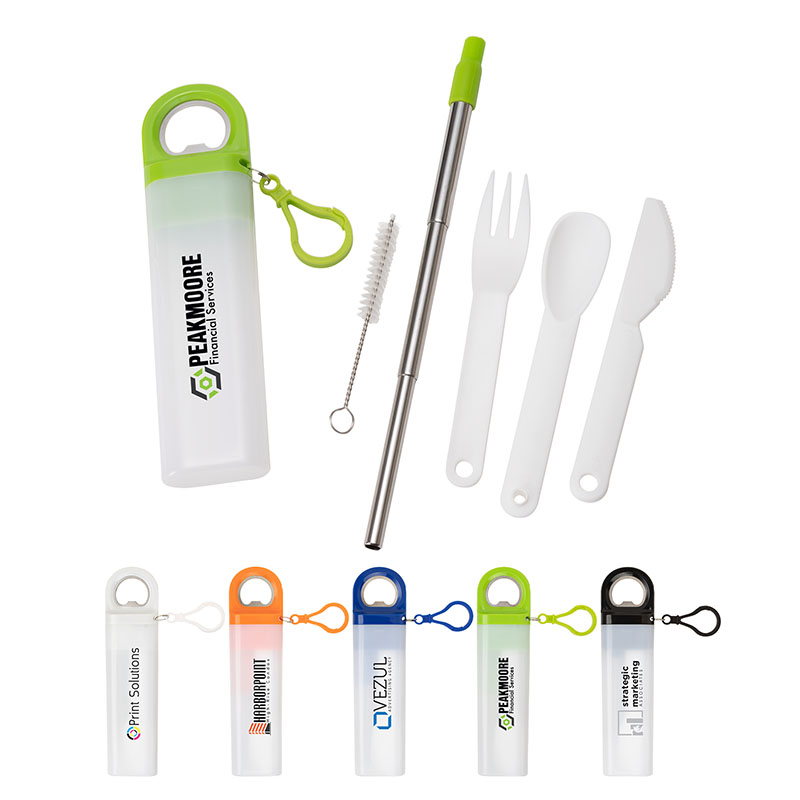 Griffith 3-in-1 Metal Straw, Cutlery Set & Bottle Opener 1 Griffith 3-in-1 Metal Straw, Cutlery Set & Bottle Opener 1
