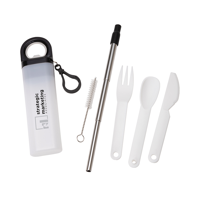 Griffith 3-in-1 Metal Straw, Cutlery Set & Bottle Opener 1