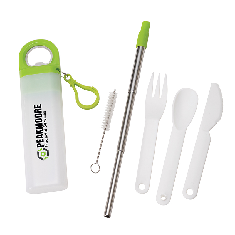 Griffith 3-in-1 Metal Straw, Cutlery Set & Bottle Opener 1