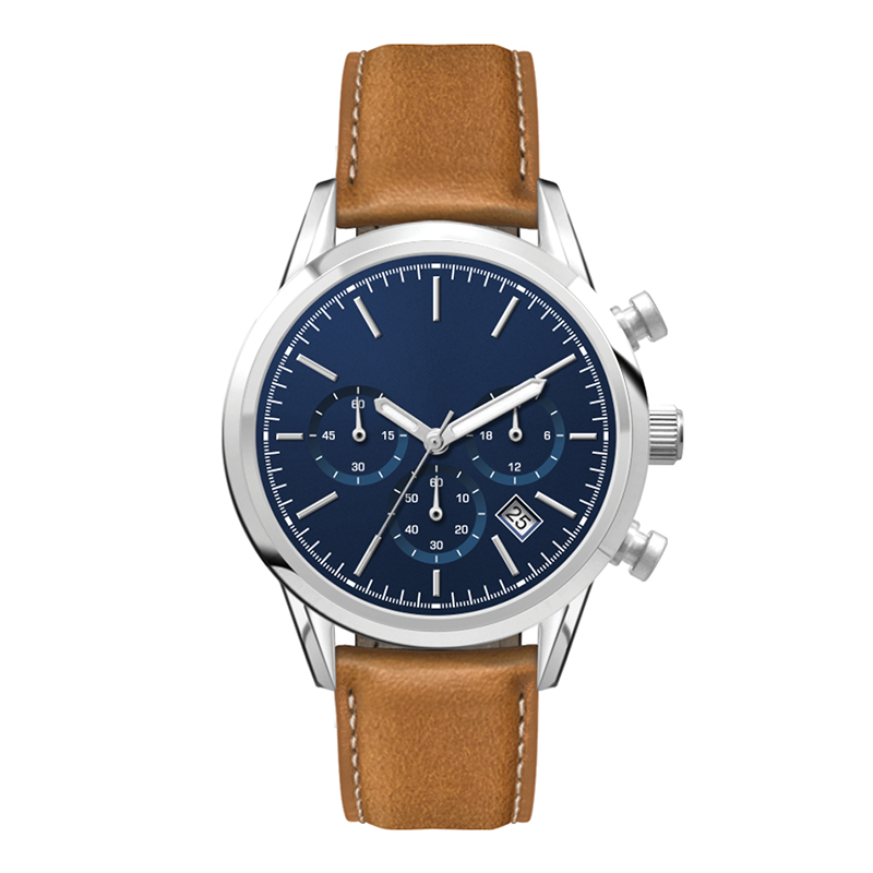 Wc3075 34mm Steel Silver Case, Chronograph Mvmt, Blue Dial, Dte Display, Leather Strap, Flat Mineral 1 Wc3075 34mm Steel Silver Case, Chronograph Mvmt, Blue Dial, Dte Display, Leather Strap, Flat Mineral 1