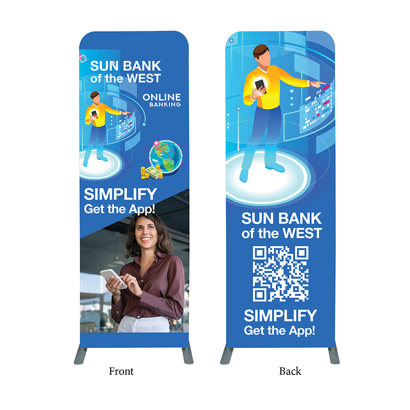 DisplaySplash Double Sided Fabric Floor Banner - 31 " W x 89 " H 1 DisplaySplash Double Sided Fabric Floor Banner - 31 " W x 89 " H 1