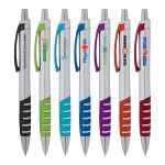 Apex Silver Plunge-Action Ballpoint Pen 1 Apex Silver Plunge-Action Ballpoint Pen 1