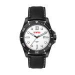 42.5mm Ss, Silver Case, Bk Bezel, 3-Hand Mvt, Dte 1 42.5mm Ss, Silver Case, Bk Bezel, 3-Hand Mvt, Dte 1