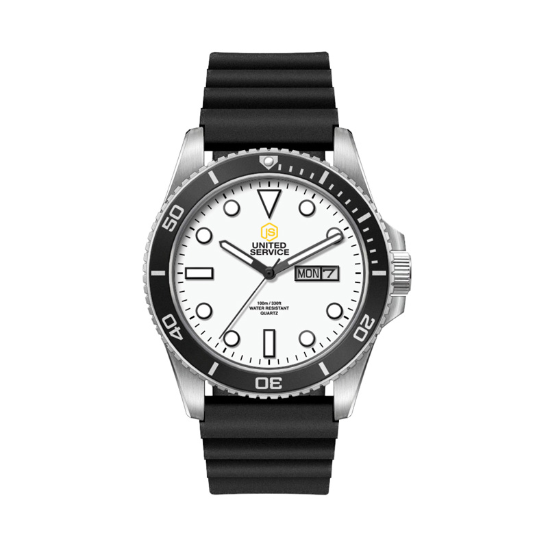 42.5mm, Ss, Silver Case, Bk Bezel, 3-Hand Mvt, Day-Dte 1 42.5mm, Ss, Silver Case, Bk Bezel, 3-Hand Mvt, Day-Dte 1