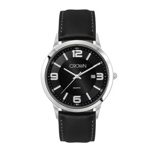 Wc4216 43mm Steel Silver Case, 3 Hand Mvmt, Black Dial, Dte Display, Leather Strap, Flat Mineral Cry 1 Wc4216 43mm Steel Silver Case, 3 Hand Mvmt, Black Dial, Dte Display, Leather Strap, Flat Mineral Cry 1